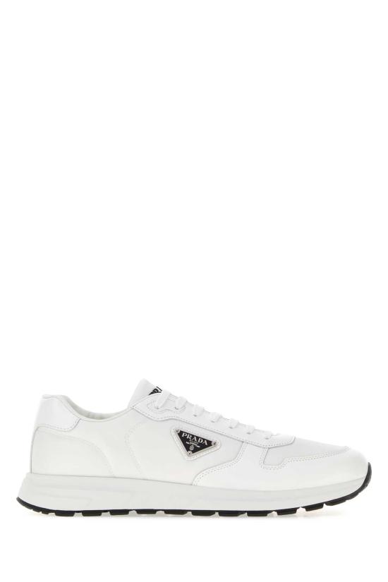 26FW 프라다 프랙스 2.0 스웨이드 시어링 로우탑 스니커즈 2EE443FG0003LF5 F0964 White