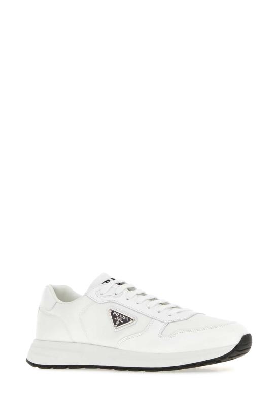 26FW 프라다 프랙스 2.0 스웨이드 시어링 로우탑 스니커즈 2EE443FG0003LF5 F0964 White - PRADA
