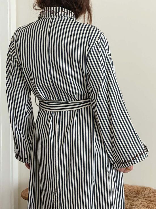  The Ludlow Shop 트렌치 코트 러들로우 샵 웨스턴 자수 올리버 데님 트렌치 레일로드 스트라이프 - OTHER BRANDS
