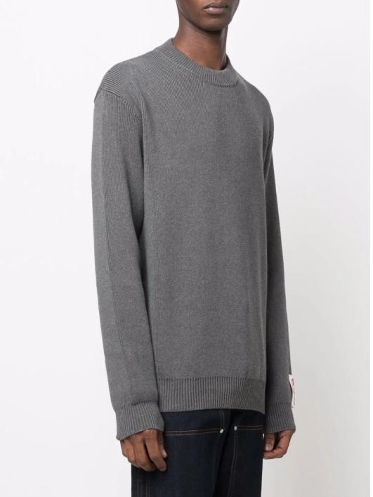26FW 골든구스 로고 코튼 라운드넥 스웨터 GMP00841 P00066260304 DARK GREY MELANGE - GOLDEN GOOSE