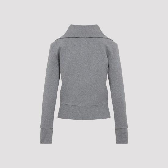 26FW 발렌시아가 피티드 집업 스웨트셔츠 자켓 A009S3 TUVA4 8519 DARK HEATHER GREY - BALENCIAGA