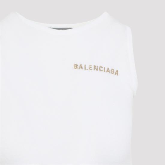 26FW 발렌시아가 코튼 탱크 탑 A000JD T3465 9000 WHITE - BALENCIAGA