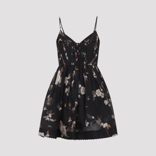 26FW 짐머만 숏 원피스 0189DF262 BLKRM BLACK ROSE MALLOW - ZIMMERMANN
