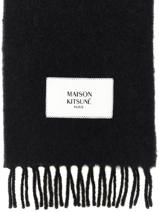 26FW 메종키츠네 베이비 알파카 스카프 LM06206WA0022P199 Black - MAISON KITSUNE