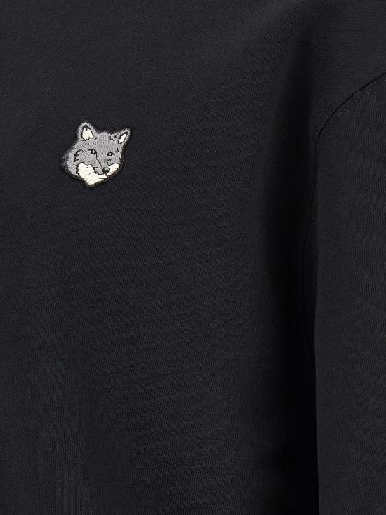 26FW 메종키츠네 폭스 헤드 컴포트 하프 집 스웨트셔츠 PM00305KM0341P199 Black - MAISON KITSUNE