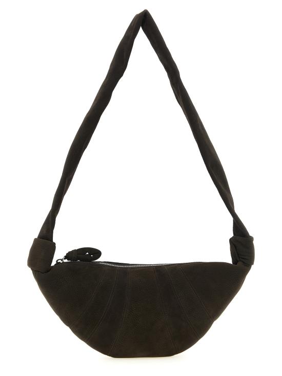 26FW 르메르 스몰 크루아상 알파카 누벅 백 BG0234LL0189BR007 Brown