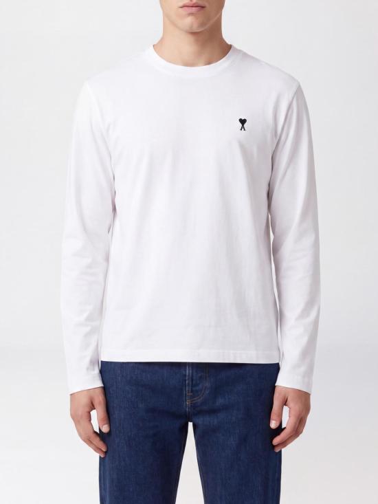 26FW 아미 / 남성 스몰 하트 로고 롱슬리브 티셔츠 HTS416 724 101 WHITE BLACK BPG