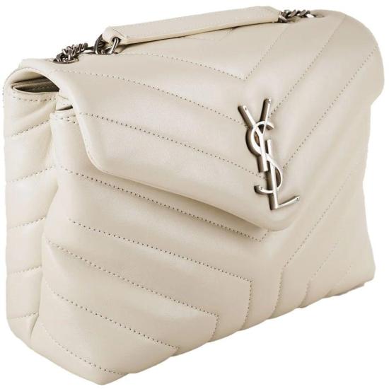  생로랑 마틀라세 Y 레더 실버 모노그램 루루 스몰백 494699DV7269207 BEIGE - SAINT LAURENT