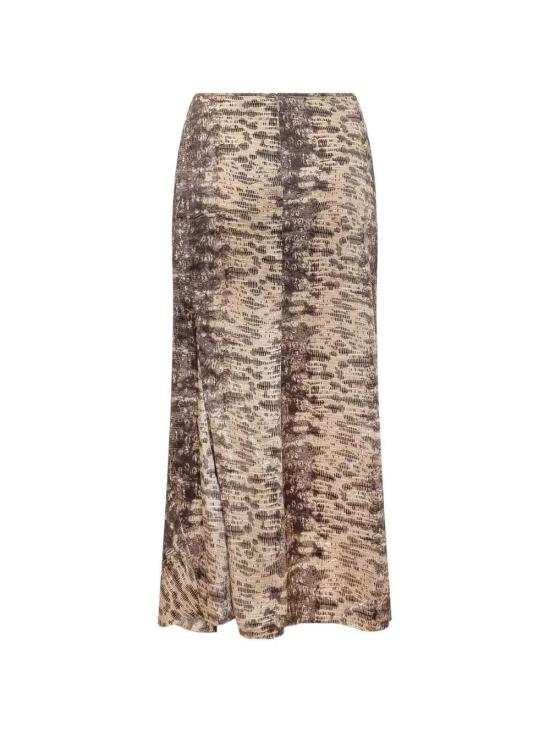 26FW 이자벨마랑 라렌 실크 미디 스커트 JU0575FAD4J12I 90BE BEIGE - ISABEL MARANT
