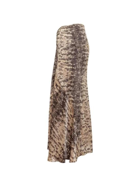 26FW 이자벨마랑 라렌 실크 미디 스커트 JU0575FAD4J12I 90BE BEIGE - ISABEL MARANT