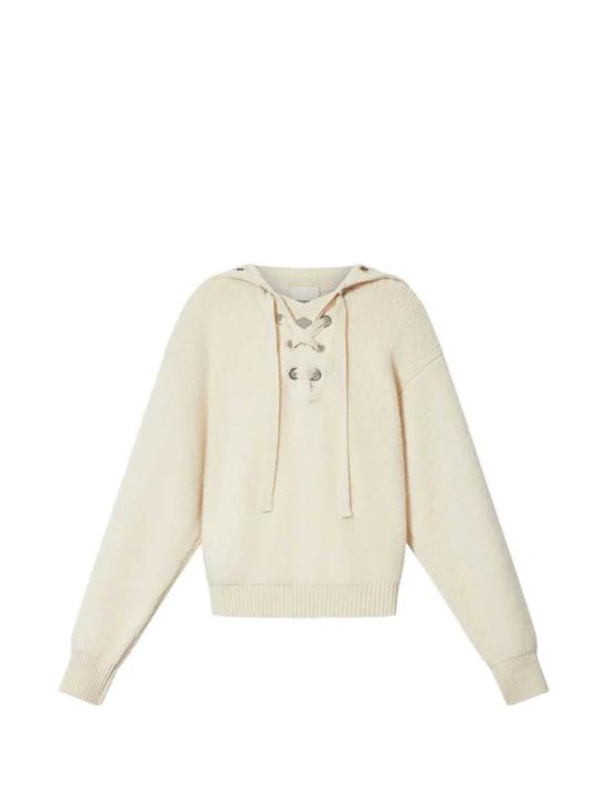 26FW 이자벨마랑 이달리아 울 알파카 레이스업 니트 스웨터 PU1009FAD4L01I 23EC ECRU