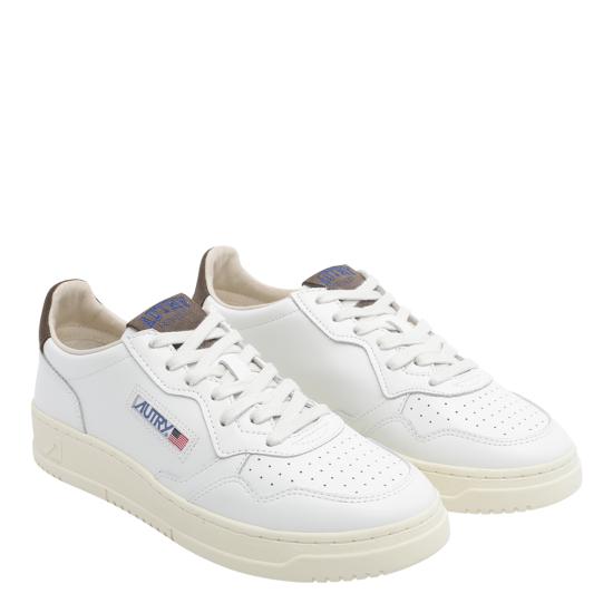 26FW 오트리 메달리스트 로우 레더 스니커즈 AULW HJ03 WHITE - AUTRY