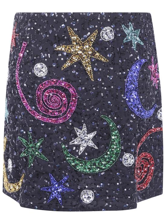 26FW 릭소 숏 스커트 020 05136 426 09109 STARRY MOON EMBELLISHMENT BLACK - RIXO