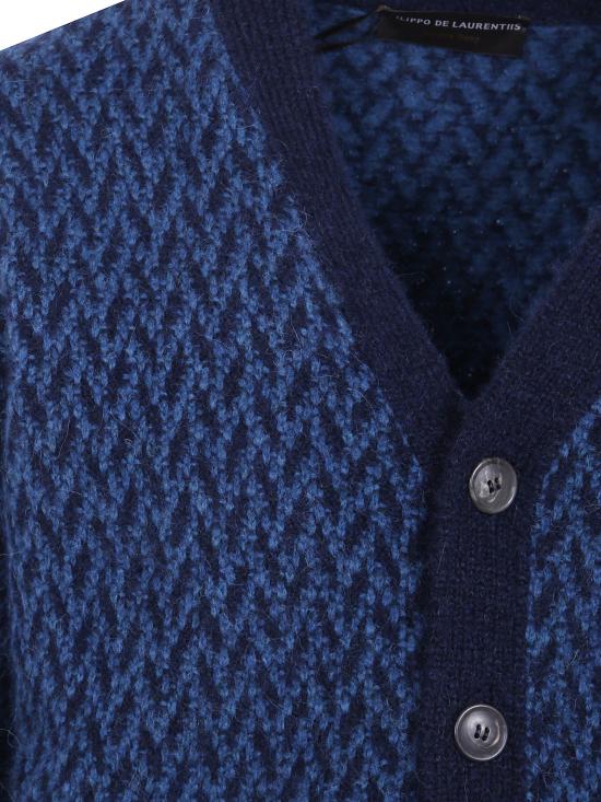 26FW 필리포 드 로렌티스 가디건 CB3ML WA5J2 6989 BLUE MIX - FILIPPO DE LAURENTIIS