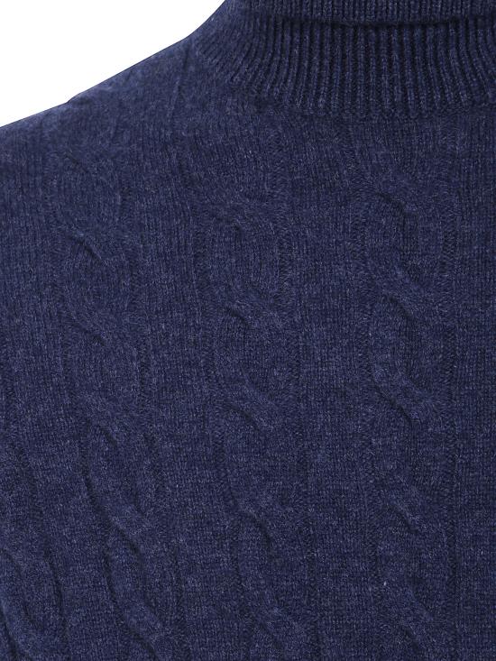 26FW 필리포 드 로렌티스 터틀넥 DV3ML WC7TC 870 BLUE MELANGE - FILIPPO DE LAURENTIIS