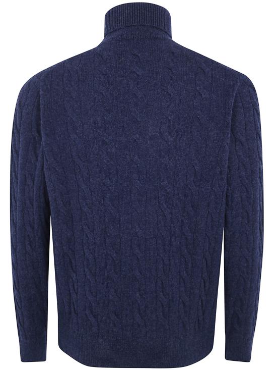 26FW 필리포 드 로렌티스 터틀넥 DV3ML WC7TC 870 BLUE MELANGE - FILIPPO DE LAURENTIIS