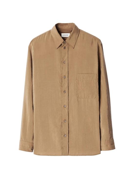 26FW 르메르 드라이 실크 스트레이트 레귤러 셔츠 SH1291 LF1308BR525 Beige