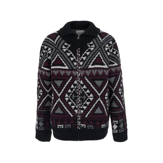 26FW 로베르토 콜리나 집업 니트 263MYB49008 NERO BLACK GREY