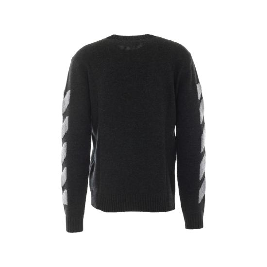 26FW 오프화이트 니트웨어 44MHE087F26 K002 010 BLACK GREY - OFF WHITE