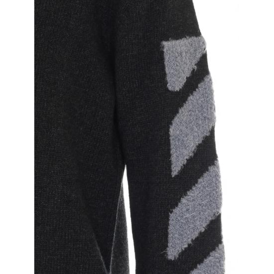 26FW 오프화이트 니트웨어 44MHE087F26 K002 010 BLACK GREY - OFF WHITE
