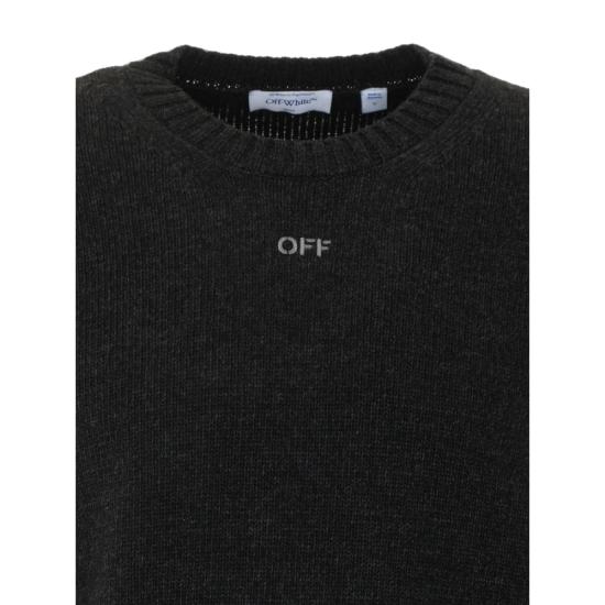 26FW 오프화이트 니트웨어 44MHE087F26 K002 010 BLACK GREY - OFF WHITE