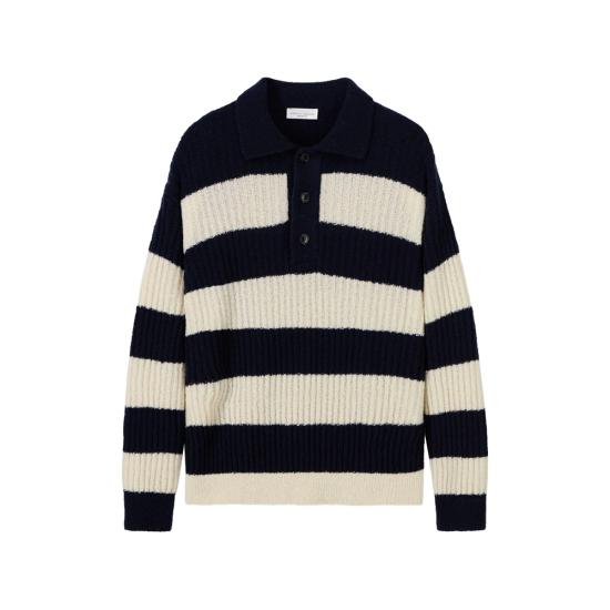 26FW 로베르토 콜리나 폴로 티셔츠 263MYB26104 NAVEC BLUE NEUTRALS