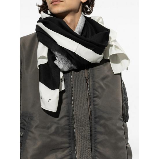 26FW 릭 오웬스 머플러/스카프 RR02F4473 SCAP12 1109 BLACK WHITE - RICK OWENS