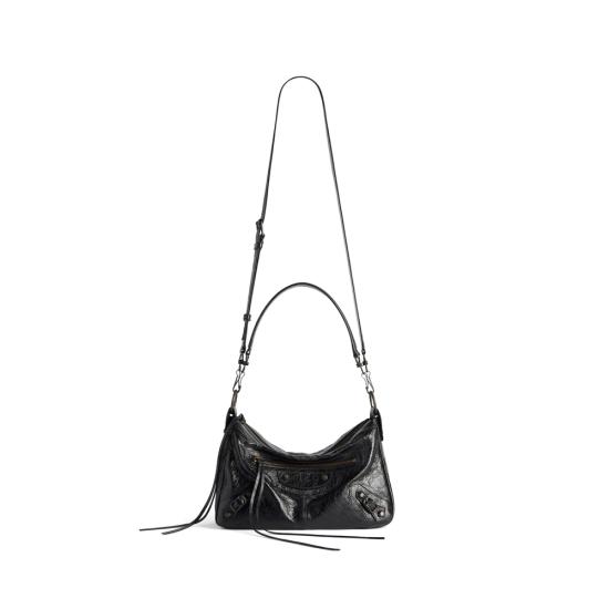 26FW 발렌시아가 르 시티 모토 스몰백 866057 2ABEK 1000 BLACK