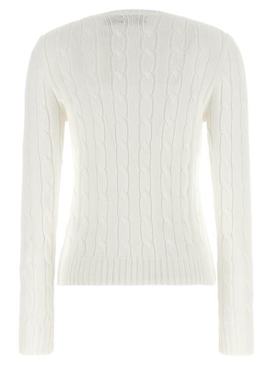 26FW 폴로 랄프로렌 포니 로고 피마코튼 케이블 니트 스웨터 211971869007 White - POLO RALPH LAUREN