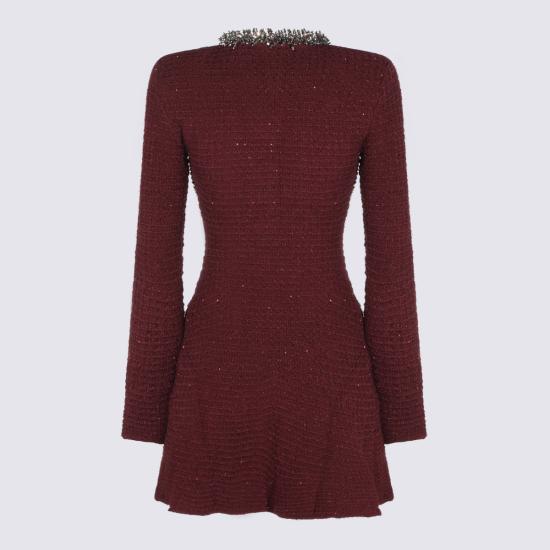 26FW 셀프 포트레이트 미디 원피스 SC26152S BU BURGUNDY - SELF PORTRAIT