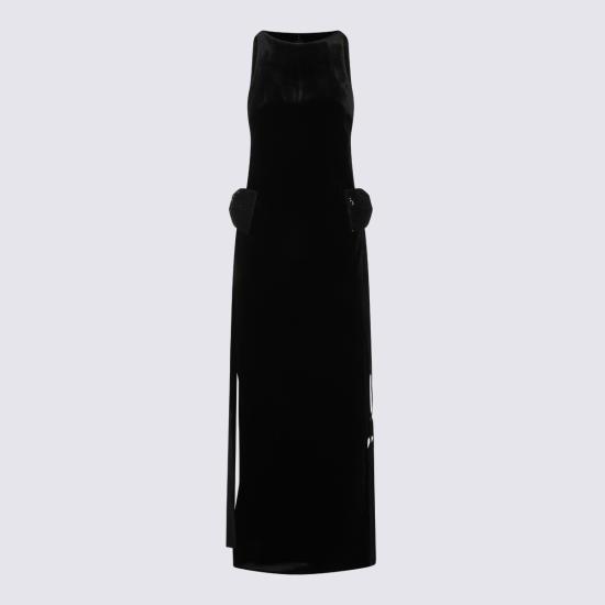26FW 셀프 포트레이트 미디 원피스 SC26008X B BLACK
