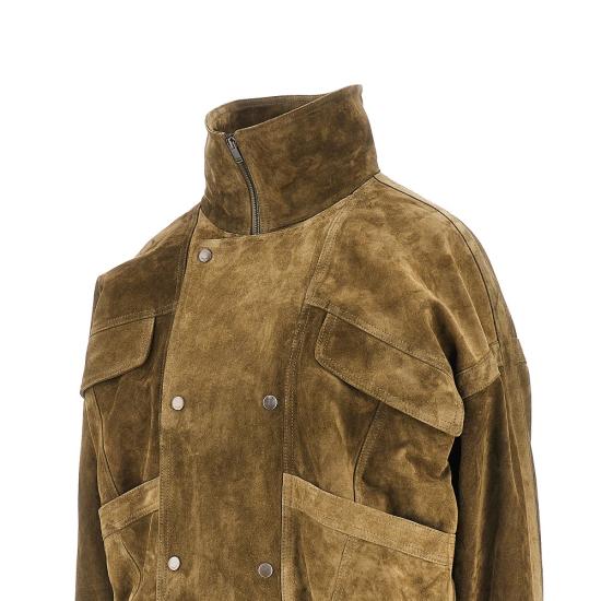 26FW 생로랑 가죽 자켓 836513YCEM2 Khaki - SAINT LAURENT