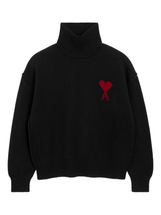 26FW 아미 ADC 터틀넥 스웨터 UKS839 018009 NOIR ROUGE