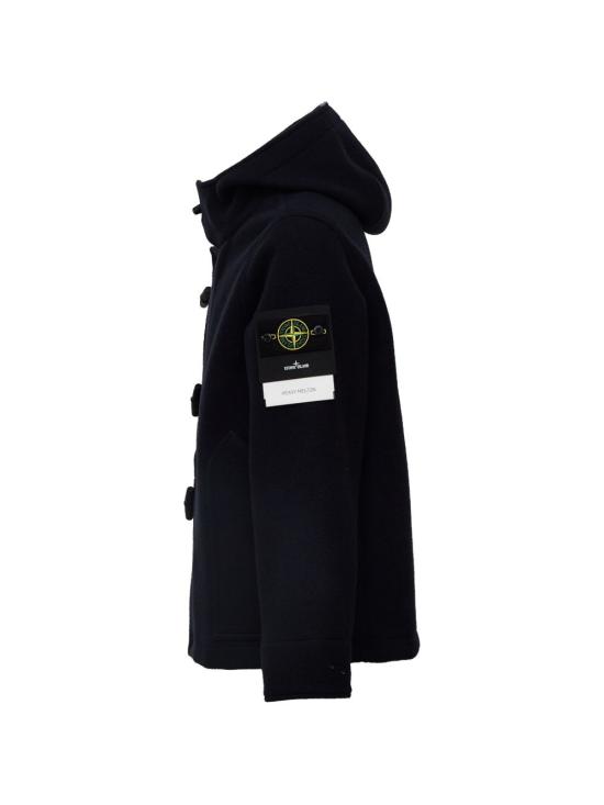 26FW 스톤 아일랜드 헤비 멜톤 울 캐시미어 쇼트 파카 L2S154100039S0453 V0020 NIGHT BLUE - STONE ISLAND