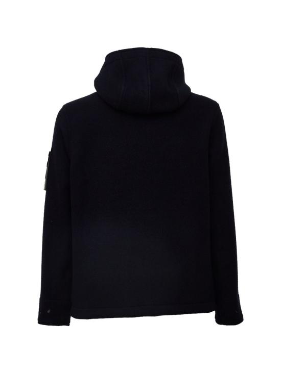 26FW 스톤 아일랜드 헤비 멜톤 울 캐시미어 쇼트 파카 L2S154100039S0453 V0020 NIGHT BLUE - STONE ISLAND