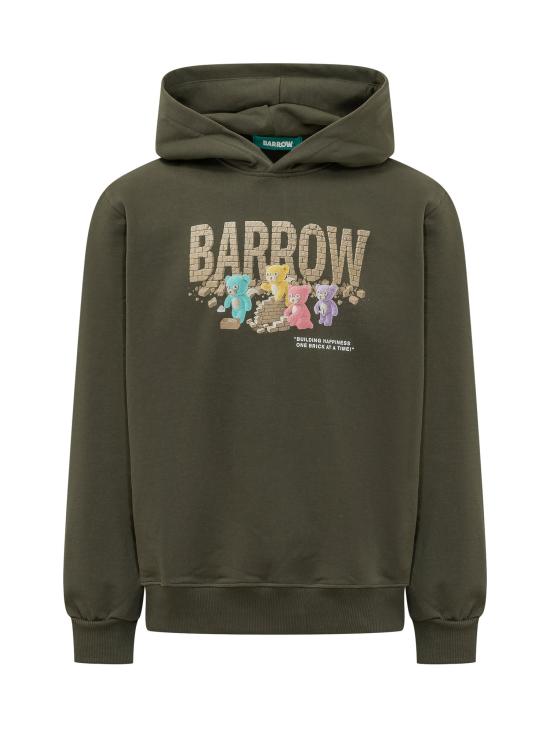 26FW 바로우 긴팔 티셔츠 F6BWUAHS064 082 VERDE MILITARE