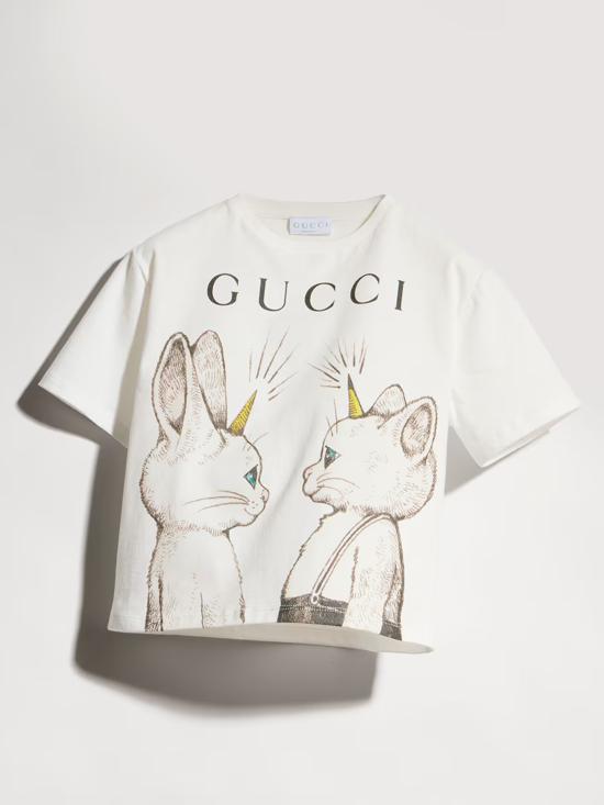 26FW [키즈] 구찌 티셔츠 835229XJHXT 9214 BIANCO