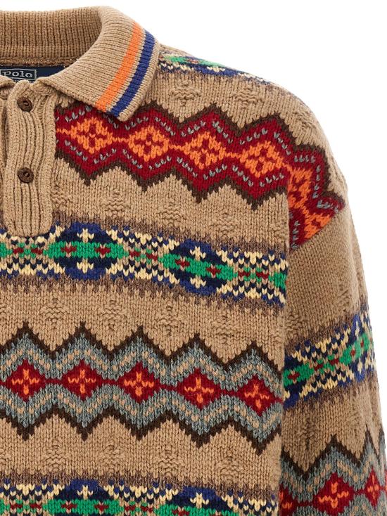 26FW 폴로 랄프로렌 니트웨어 페어 아일 폴로 티셔츠 및 가디건 멀티컬러 - POLO RALPH LAUREN