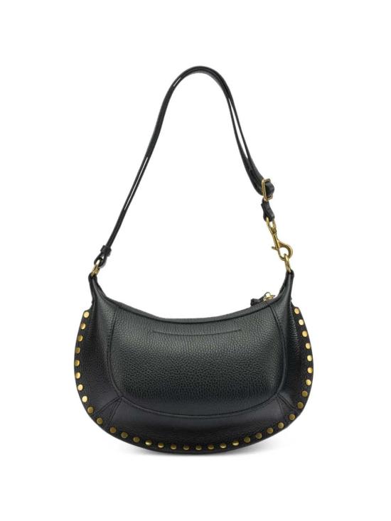 26FW 이자벨마랑 오스칸 문 풀 그레인 레더 스터드 바게트 숄더백 PP0003FAD1C04M 01BK BLACK - ISABEL MARANT