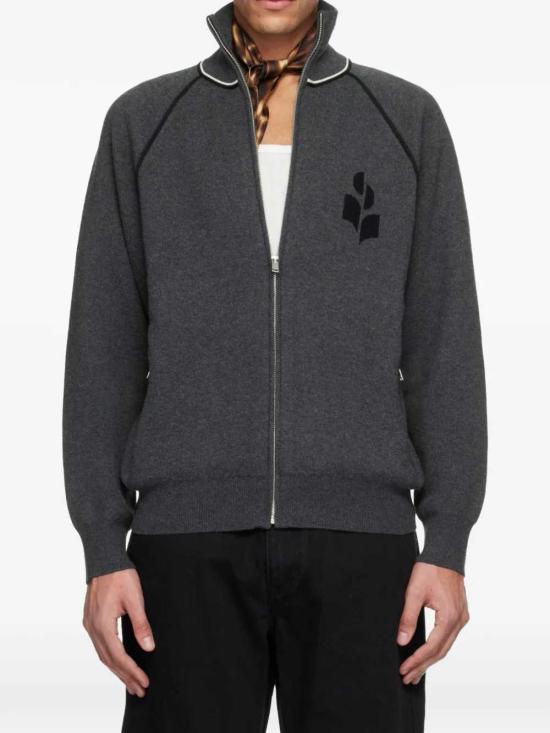26FW 이자벨마랑 세르지오 스포티 니트 가디건 세르지오 스포티 니트 가디건 CA0171HAD1L06H ANBK ANTHRACITE BLACK - ISABEL MARANT
