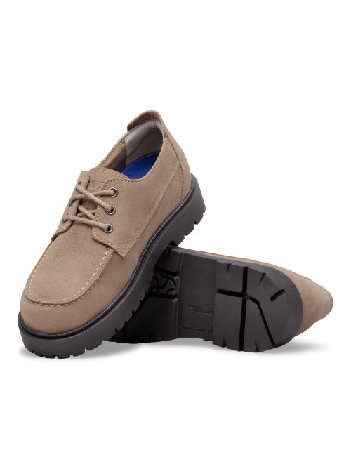 26FW 버켄스탁 로퍼 HIGHWOOD MOC LACE LOW N 1031884 GRAY TAUPE - BIRKENSTOCK