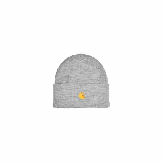 26FW 칼하트 WIP 비니 I026222 00MXX GREY HEATHER GOLD DOM