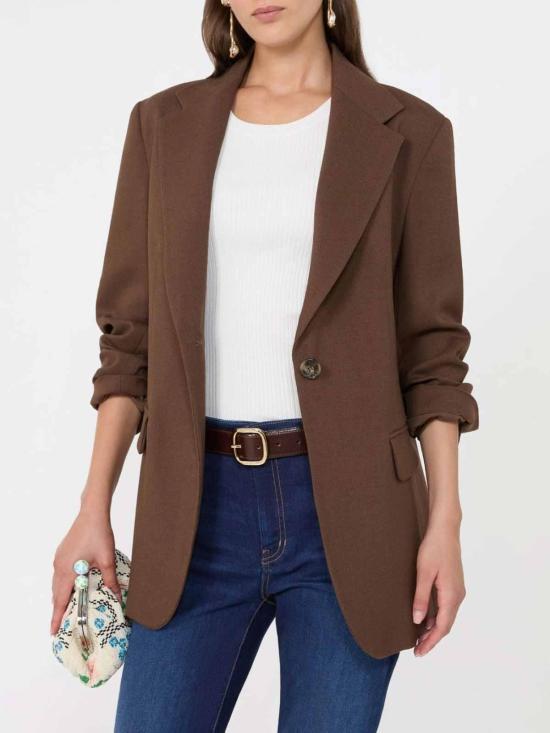26FW 위켄드막스마라 수트 자켓 5932625046031600001 BROWN - WEEKEND MAX MARA