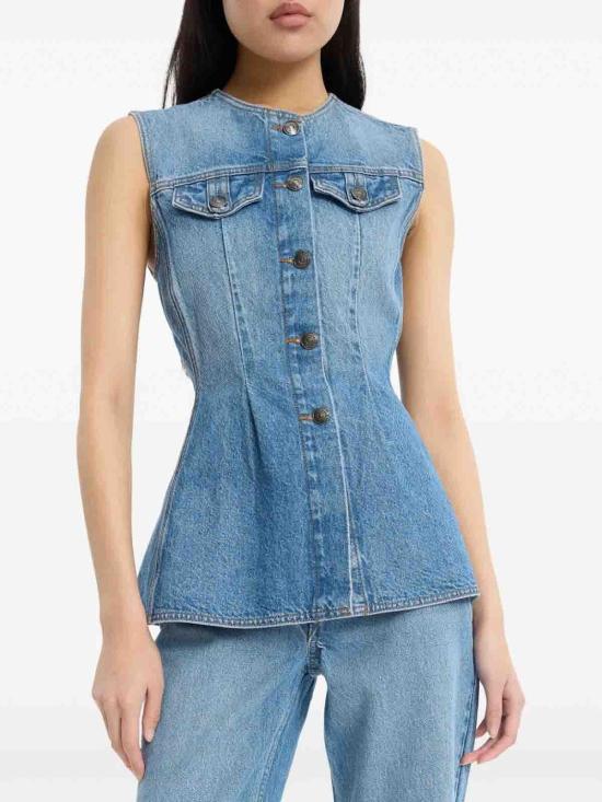 26FW 로테이트 바이 크리스텐슨 베스트 598116304160316E16 DENIM - ROTATE BY BIRGERCHRISTENSEN