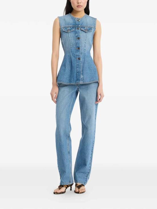 26FW 로테이트 바이 크리스텐슨 베스트 598116304160316E16 DENIM - ROTATE BY BIRGERCHRISTENSEN