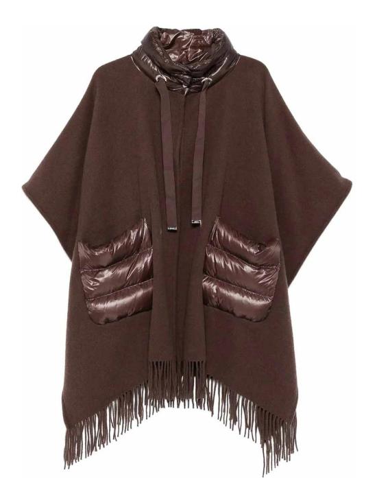 26FW 에르노 퀼티드 포켓 판초 GC00066DR333958810 DARK BROWN