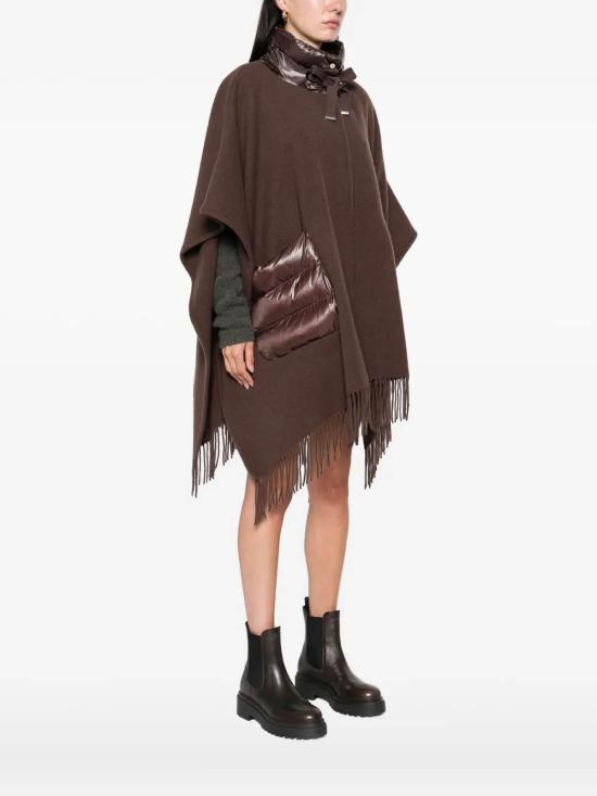 26FW 에르노 퀼티드 포켓 판초 GC00066DR333958810 DARK BROWN - HERNO
