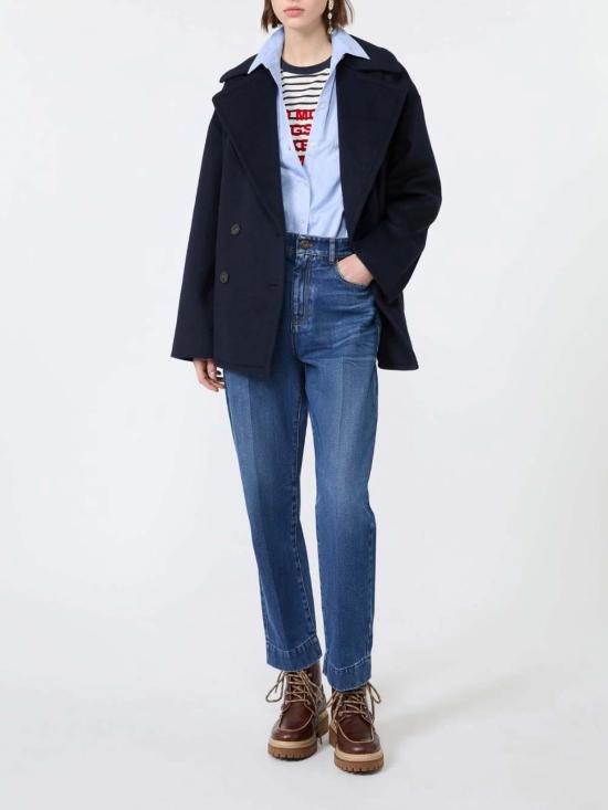 26FW 위켄드막스마라 미디 스커트 5932625086032600018 DARK BLUE - WEEKEND MAX MARA