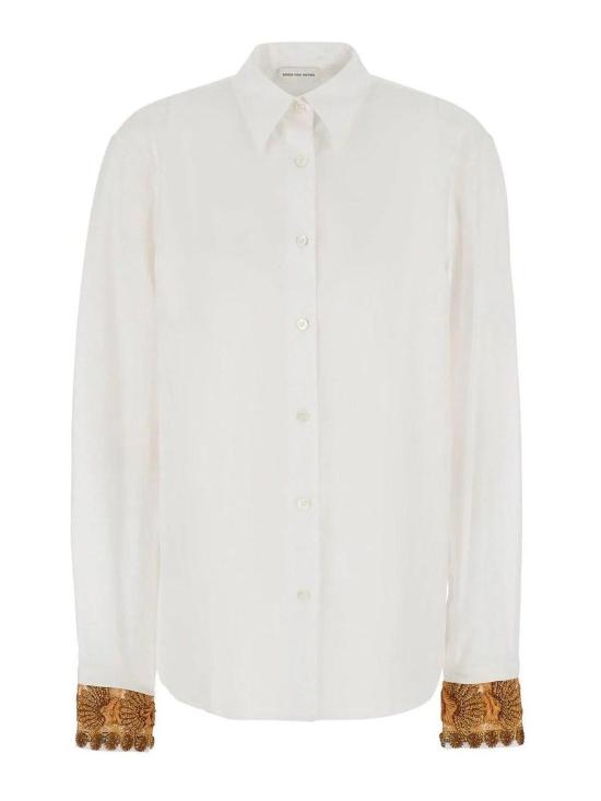 26FW 드리스 반 노튼 셔츠 120107414445001 WHITE