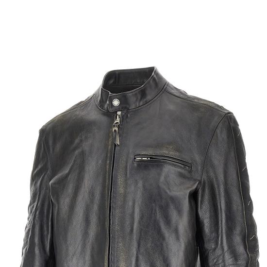 26FW 골든구스 가죽 자켓 GMP02704P002668 Black - GOLDEN GOOSE
